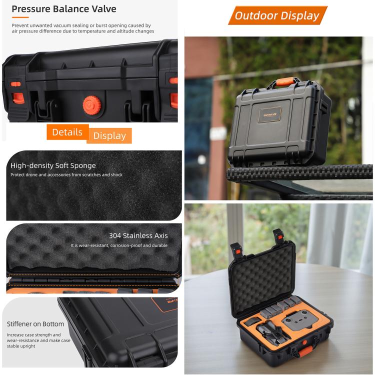 For DJI Mini 5 Pro Sunnylife Safety Hard Travel Bag Large Capacity Waterproof Shock-proof Box, For DJI Mini 5 Pro