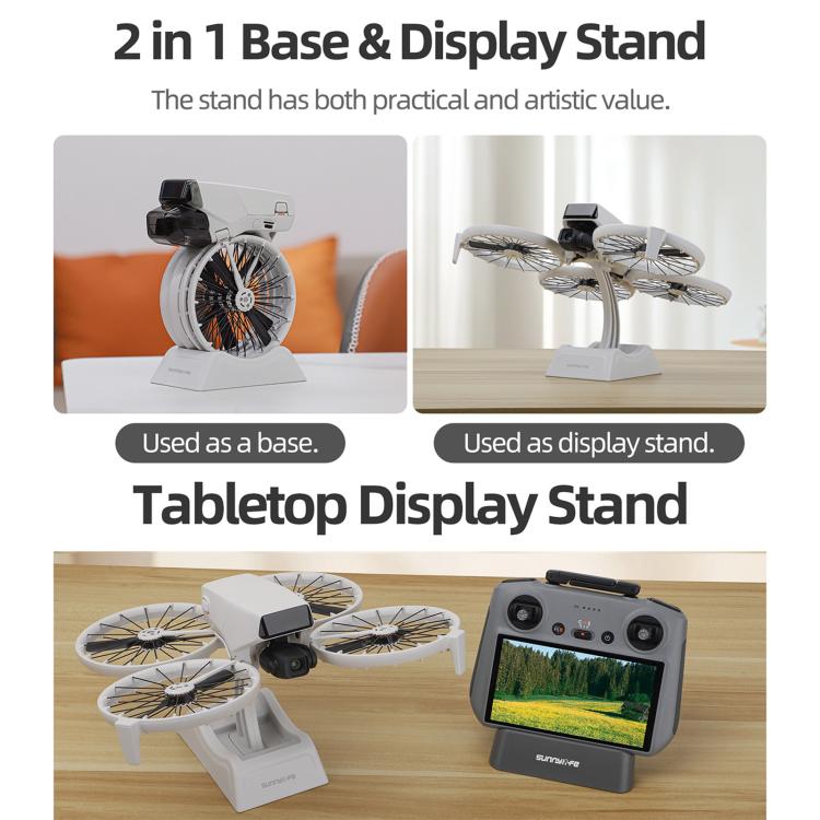 For DJI Flip Sunnylife 2 in 1 Desktop Display Stand Drone Base Mount Exhibition Base Bracket, For DJI Flip