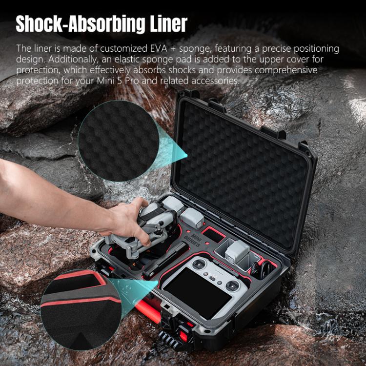 For DJI Mini 5 Pro STARTRC Waterproof ABS Suitcase Shoulder Storage Box, For DJI Mini 5 Pro