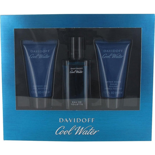 Davidoff Cool Water Gift Set 40ml EDT + 50ml Shower Gel + 50ml Aftershave Balm