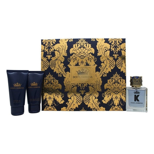 Dolce & Gabbana K Gift Set 50ml EDT + 50ml Aftershave Balm + 50ml Shower Gel