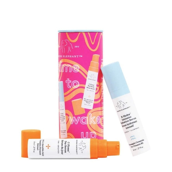 Drunk Elephant Time To Wake Up Duo 8ml C-Firma Day Serum + 8ml B-Hydra Intensive Hydration Serum