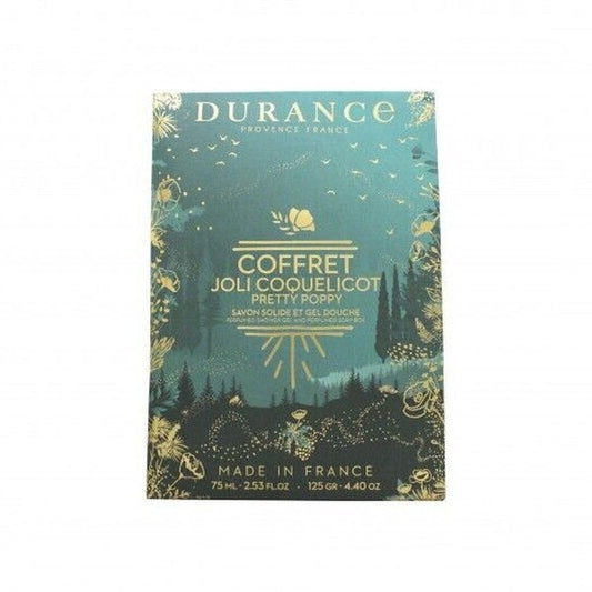 Durance Provence France Pretty Poppy Gift Set 125g Solid Soap + 75ml Shower Gel