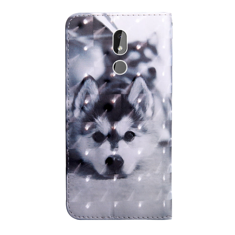 3D Painting Pattern Coloured Drawing Horizontal Flip TPU + PU Leather Case with Holder & Card Slots & Wallet, For Nokia 3.2, For Nokia 4.2