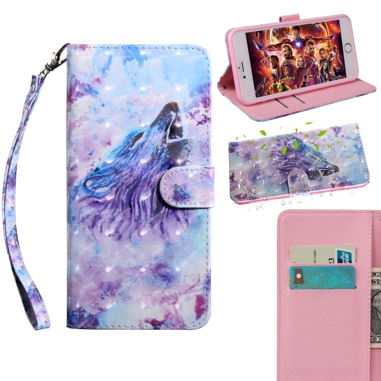 3D Painting Pattern Coloured Drawing Horizontal Flip TPU + PU Leather Case with Holder & Card Slots & Wallet, For iPhone 7 / 8, For iPhone 7 Plus / 8 Plus