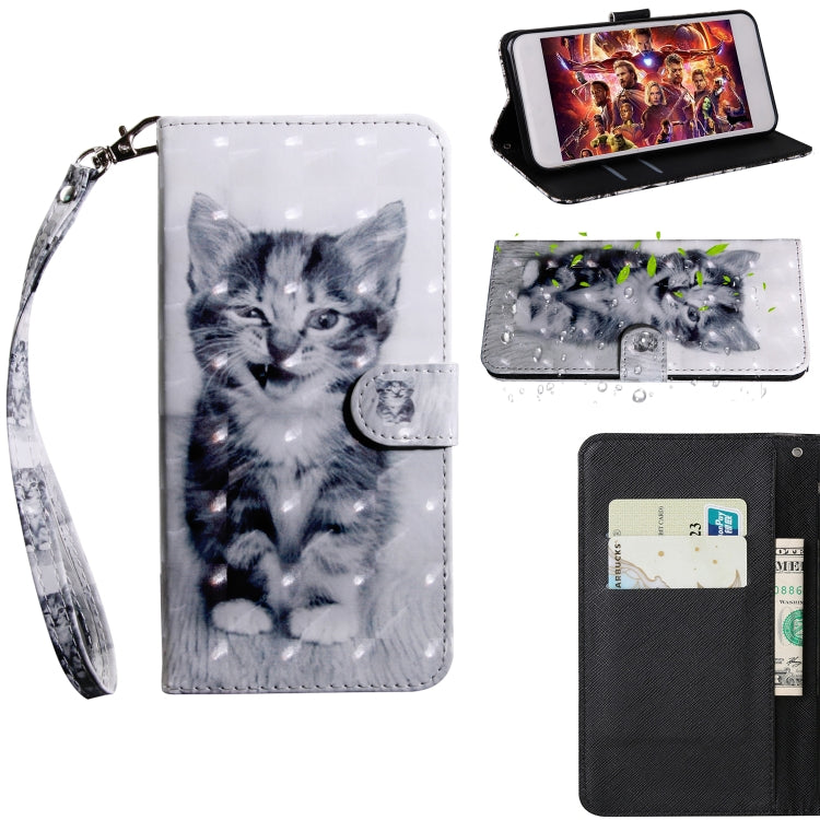 3D Painting Pattern Coloured Drawing Horizontal Flip TPU + PU Leather Case with Holder & Card Slots & Wallet, For iPhone XS Max, For iPhone X / XS