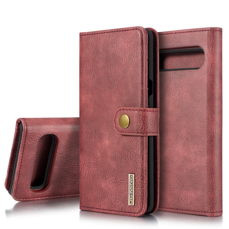 DG.MING Crazy Horse Texture Flip Detachable Magnetic Leather Case with Holder & Card Slots & Wallet, for Galaxy S10 5G
