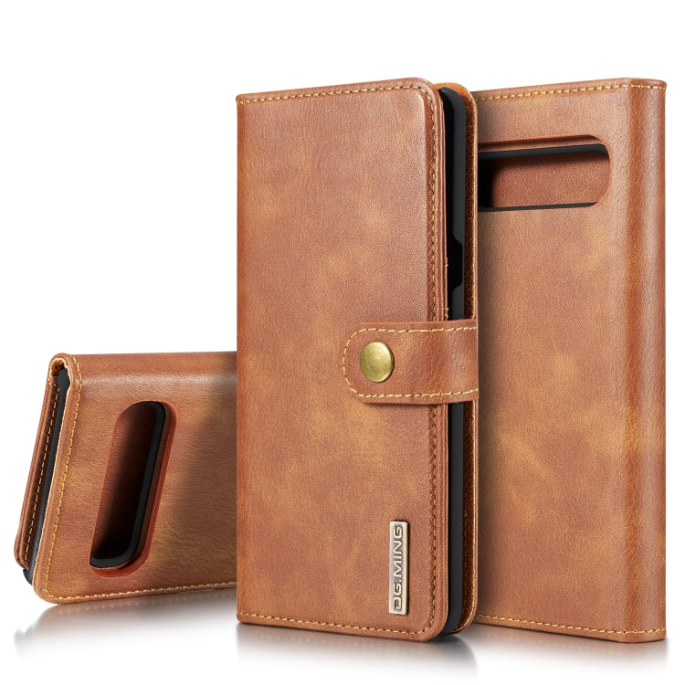DG.MING Crazy Horse Texture Flip Detachable Magnetic Leather Case with Holder & Card Slots & Wallet, for Galaxy S10 5G