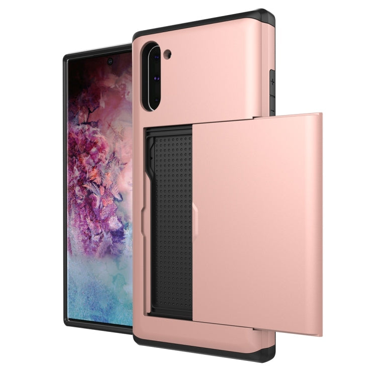 Shockproof Rugged Armor Protective Case with Card Slot, For Galaxy Note 10, For Galaxy Note 10 Pro