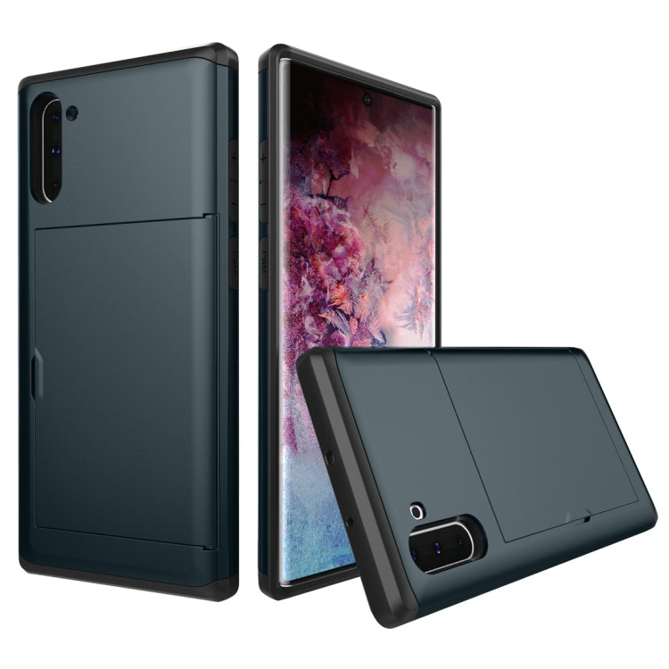Shockproof Rugged Armor Protective Case with Card Slot, For Galaxy Note 10, For Galaxy Note 10 Pro