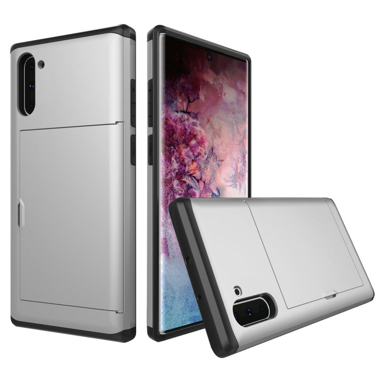 Shockproof Rugged Armor Protective Case with Card Slot, For Galaxy Note 10, For Galaxy Note 10 Pro