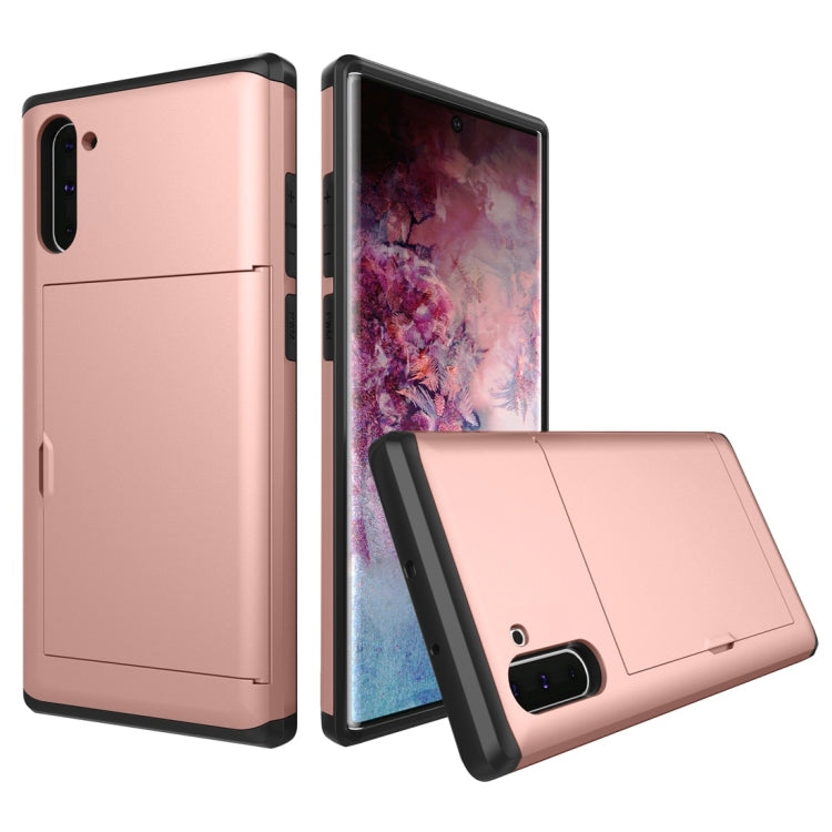 Shockproof Rugged Armor Protective Case with Card Slot, For Galaxy Note 10, For Galaxy Note 10 Pro
