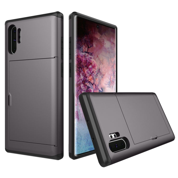 Shockproof Rugged Armor Protective Case with Card Slot, For Galaxy Note 10, For Galaxy Note 10 Pro
