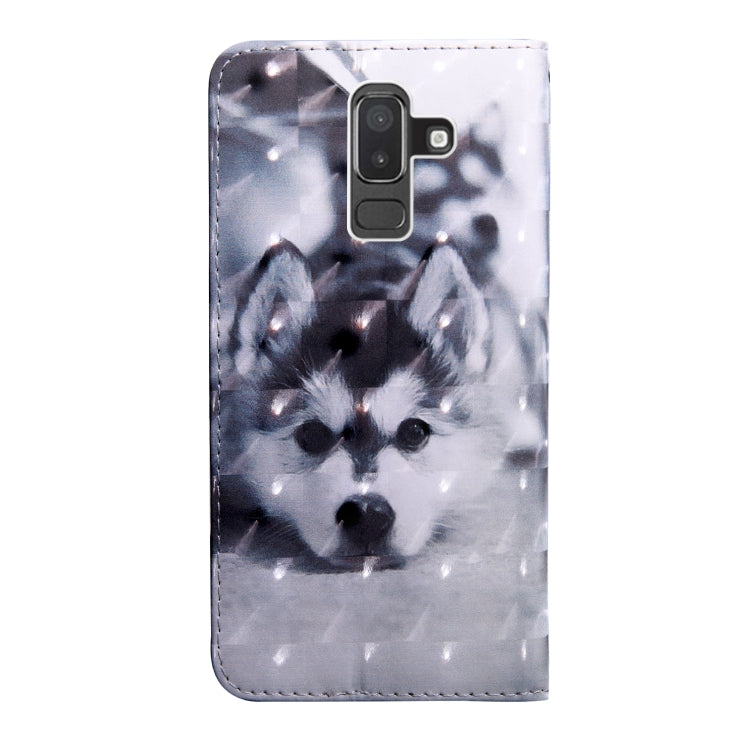 3D Painting Pattern Coloured Drawing Horizontal Flip TPU + PU Leather Case with Holder & Card Slots & Wallet, For Galaxy J8 2018, For Galaxy S10