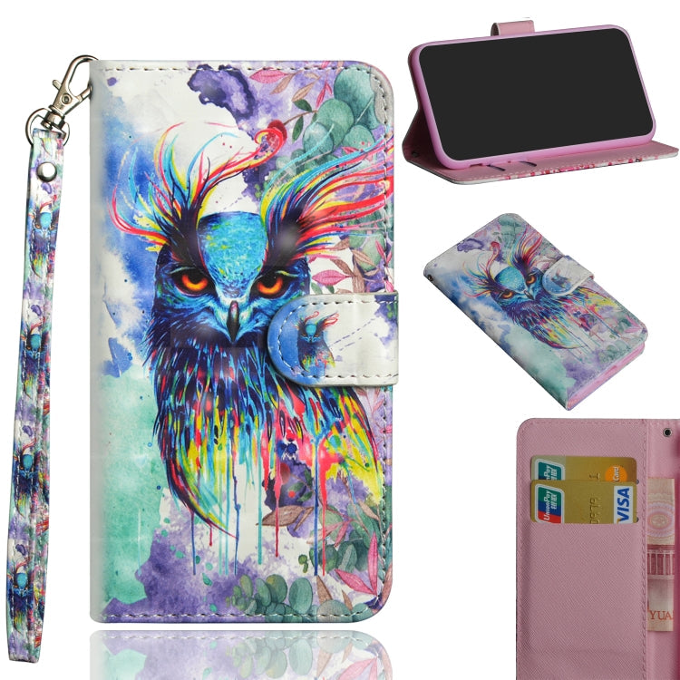 3D Painting Pattern Horizontal Flip TPU + PU Leather Case with Holder & Card Slots & Wallet, For Galaxy A20e, For Galaxy A40