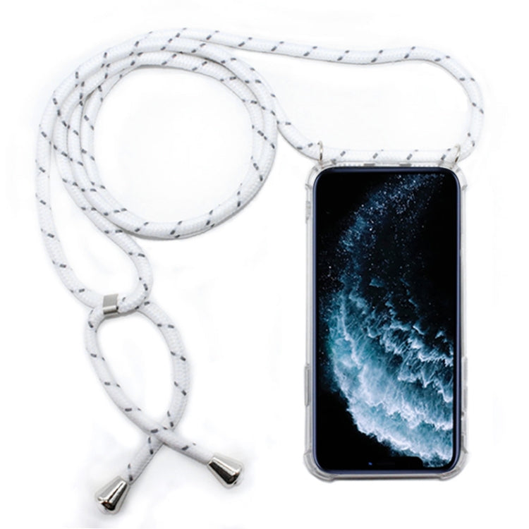 Four-Corner Anti-Fall Trasparent TPU Mobile Phone Case With Lanyard for iPhone, For iPhone 11 Pro