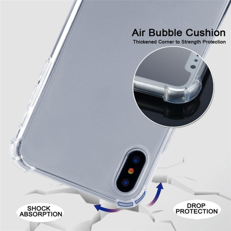 Four-Corner Anti-Fall Trasparent TPU Mobile Phone Case With Lanyard for iPhone, For iPhone 11
