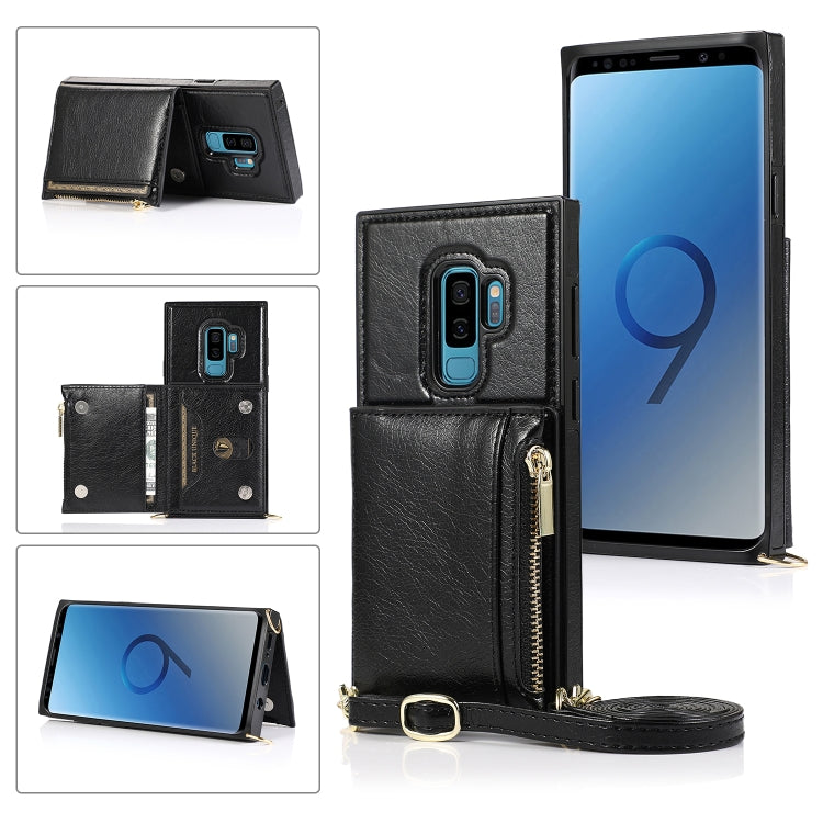 Square Zipper Wallet Bag TPU+PU Back Cover Case with Holder & Card Slots & Wallet & Cross-body Strap, For Samsung Galaxy A90 5G, For Samsung Galaxy Note9, For Samsung Galaxy Note10, For Samsung Galaxy Note10 Pro, For Samsung Galaxy S9                  ...