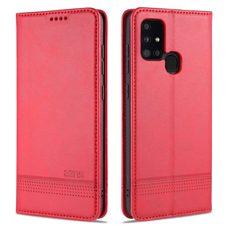 AZNS Magnetic Calf Texture Horizontal Flip Leather Case with Card Slots & Holder & Wallet, For Samsung Galaxy M31