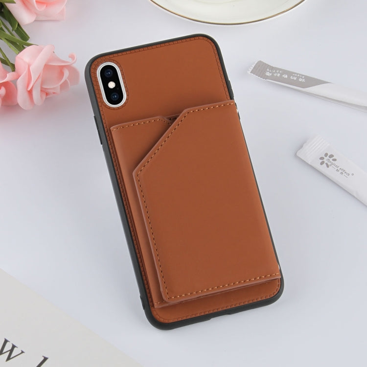 Skin Feel PU + TPU + PC Back Cover Shockproof Case with Card Slots & Holder & Photo Frame, For iPhone X / XS, For iPhone XR, For iPhone XS Max, For iPhone 11 Pro, For iPhone 11
