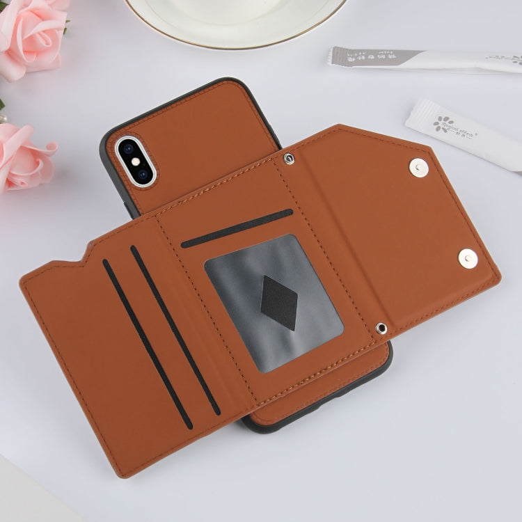 Skin Feel PU + TPU + PC Back Cover Shockproof Case with Card Slots & Holder & Photo Frame, For iPhone X / XS, For iPhone XR, For iPhone XS Max, For iPhone 11 Pro, For iPhone 11