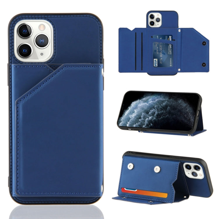 Skin Feel PU + TPU + PC Back Cover Shockproof Case with Card Slots & Holder & Photo Frame, For iPhone X / XS, For iPhone XR, For iPhone XS Max, For iPhone 11 Pro, For iPhone 11