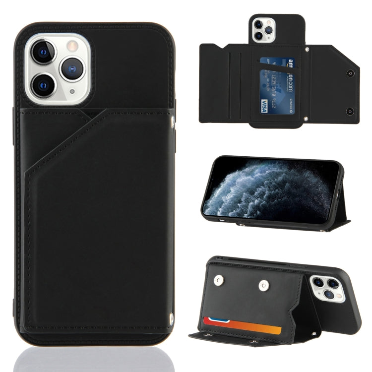 Skin Feel PU + TPU + PC Back Cover Shockproof Case with Card Slots & Holder & Photo Frame, For iPhone X / XS, For iPhone XR, For iPhone XS Max, For iPhone 11 Pro, For iPhone 11