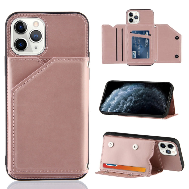 Skin Feel PU + TPU + PC Back Cover Shockproof Case with Card Slots & Holder & Photo Frame, For iPhone X / XS, For iPhone XR, For iPhone XS Max, For iPhone 11 Pro, For iPhone 11