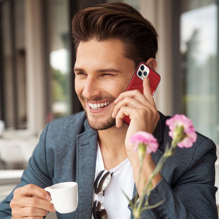 Skin Feel PU + TPU + PC Back Cover Shockproof Case with Card Slots & Holder & Photo Frame, For iPhone 11 Pro Max, For iPhone 12 mini, For iPhone 12 / 12 Pro, For iPhone 12 Pro Max
