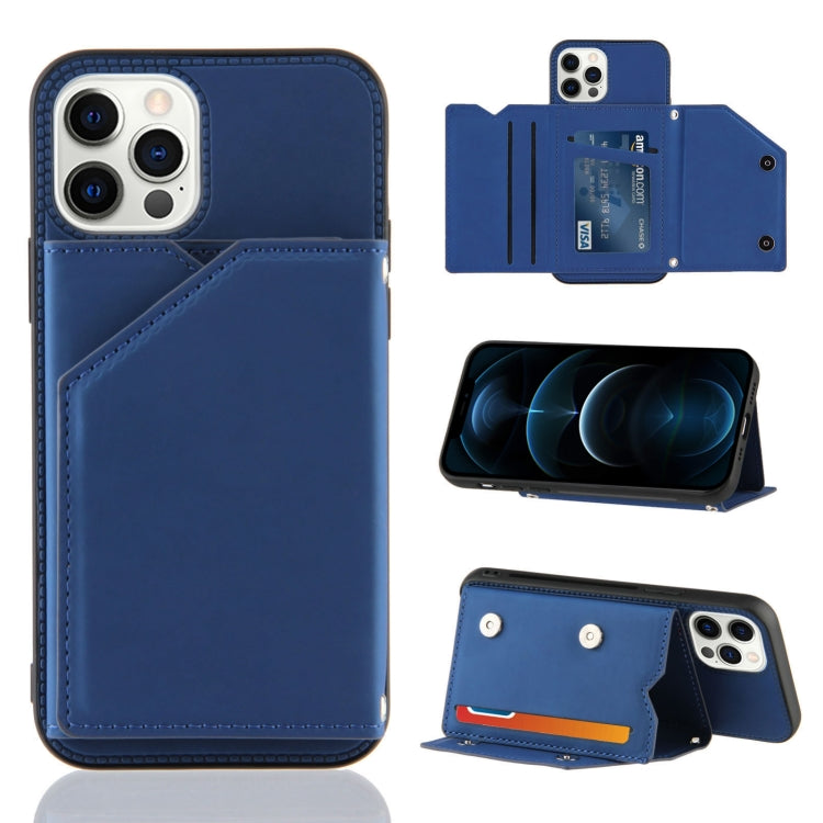Skin Feel PU + TPU + PC Back Cover Shockproof Case with Card Slots & Holder & Photo Frame, For iPhone 11 Pro Max, For iPhone 12 mini, For iPhone 12 / 12 Pro, For iPhone 12 Pro Max
