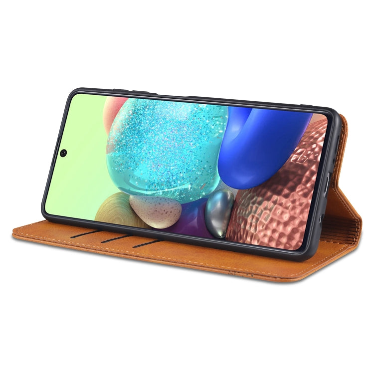 AZNS Magnetic Calf Texture Horizontal Flip Leather Case with Card Slots & Holder & Wallet, For Samsung Galaxy M51 (Side Fingerprint)