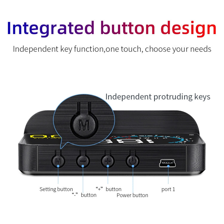 M12 OBD2 + GPS Mode Car Head-up Display HUD Overspeed / Speed / Water Temperature / Low Voltage / Fault Alarm, M12