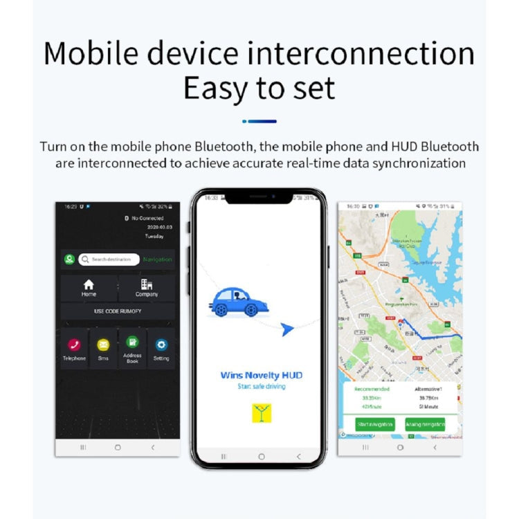 P20 OBD2 + GPS Mode Car Head-up Display HUD Overspeed / Speed / Water Temperature Alarm, P20
