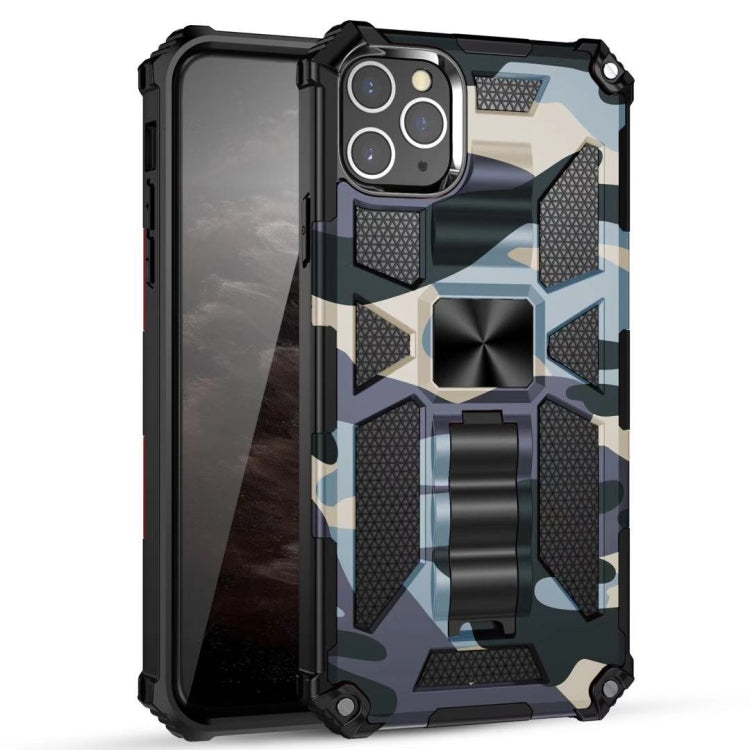 Camouflage Armor Shockproof TPU + PC Magnetic Protective Case with Holder, For iPhone 12 / 12 Pro, For iPhone 12 Pro Max