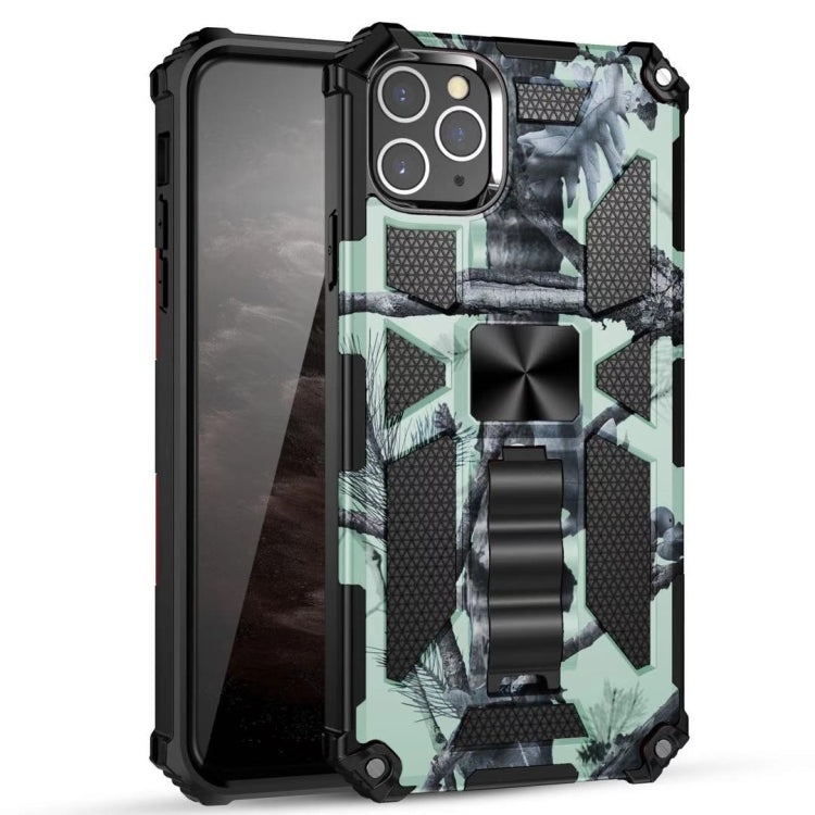 Camouflage Armor Shockproof TPU + PC Magnetic Protective Case with Holder, For iPhone 12 / 12 Pro, For iPhone 12 Pro Max