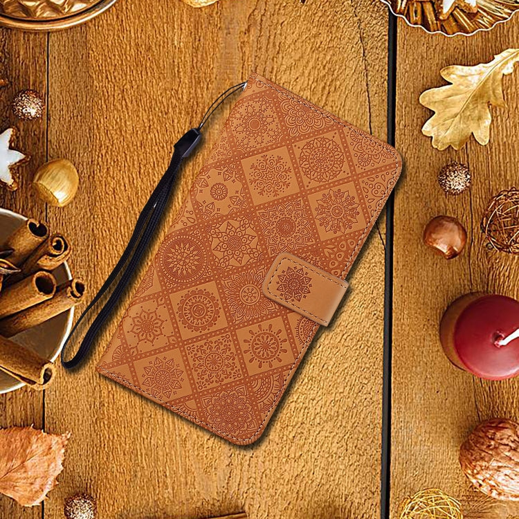 Ethnic Style Embossed Pattern Horizontal Flip Leather Case with Holder & Card Slots & Wallet & Lanyard, For iPhone 6, For iPhone 6 Plus, For iPhone 8 Plus / 7 Plus