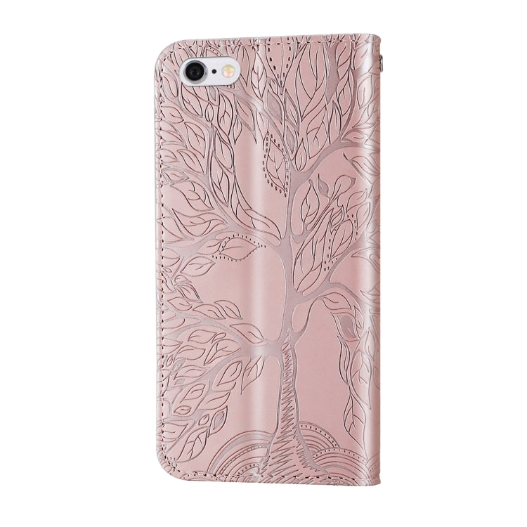 Life of Tree Embossing Pattern Horizontal Flip Leather Case with Holder & Card Slot & Wallet & Photo Frame & Lanyard, For iPhone 6 & 6s, For iPhone 6 Plus & 6s Plus, For iPhone 8 & 7, For iPhone 8 Plus & 7 Plus