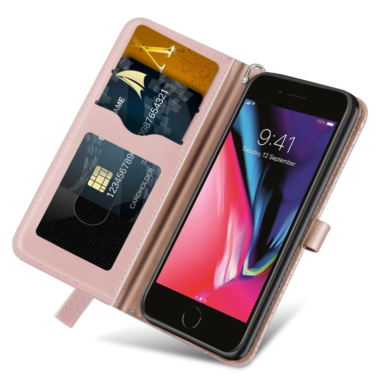 Life of Tree Embossing Pattern Horizontal Flip Leather Case with Holder & Card Slot & Wallet & Photo Frame & Lanyard, For iPhone 6 & 6s, For iPhone 6 Plus & 6s Plus, For iPhone 8 & 7, For iPhone 8 Plus & 7 Plus