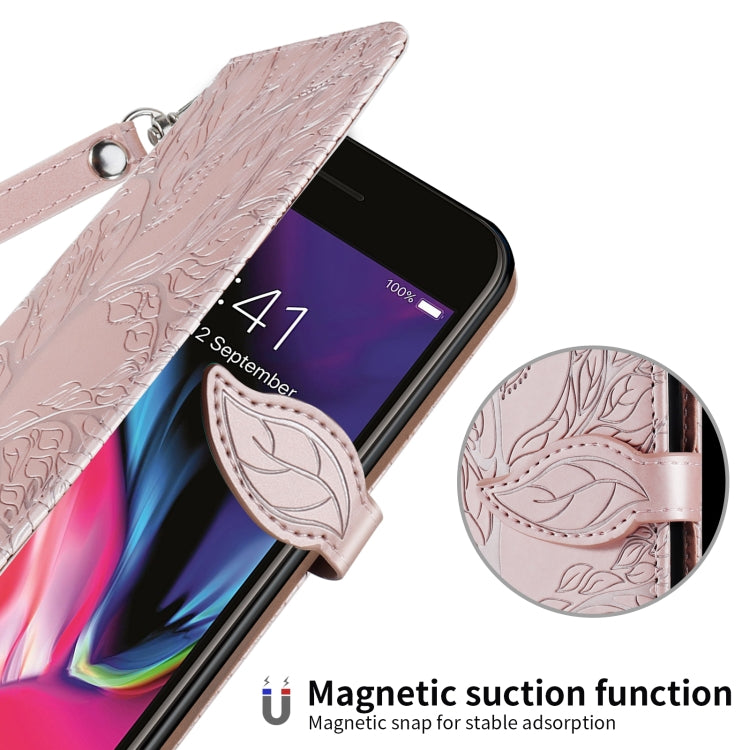Life of Tree Embossing Pattern Horizontal Flip Leather Case with Holder & Card Slot & Wallet & Photo Frame & Lanyard, For iPhone 6 & 6s, For iPhone 6 Plus & 6s Plus, For iPhone 8 & 7, For iPhone 8 Plus & 7 Plus