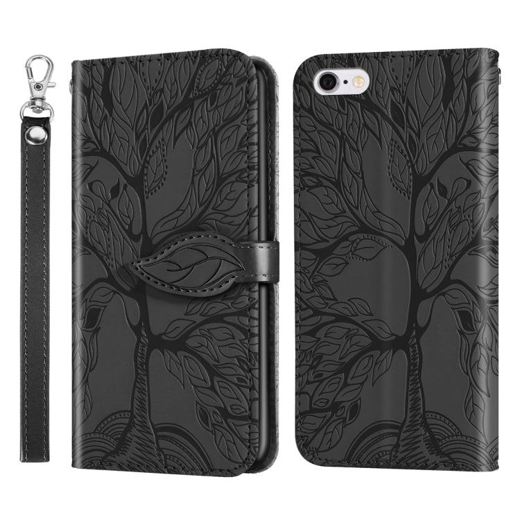Life of Tree Embossing Pattern Horizontal Flip Leather Case with Holder & Card Slot & Wallet & Photo Frame & Lanyard, For iPhone 6 & 6s, For iPhone 6 Plus & 6s Plus, For iPhone 8 & 7, For iPhone 8 Plus & 7 Plus