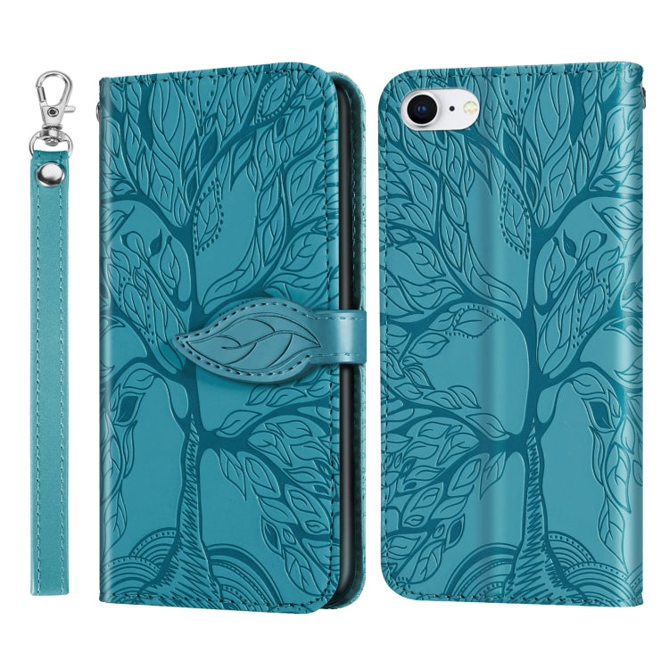 Life of Tree Embossing Pattern Horizontal Flip Leather Case with Holder & Card Slot & Wallet & Photo Frame & Lanyard, For iPhone 6 & 6s, For iPhone 6 Plus & 6s Plus, For iPhone 8 & 7, For iPhone 8 Plus & 7 Plus
