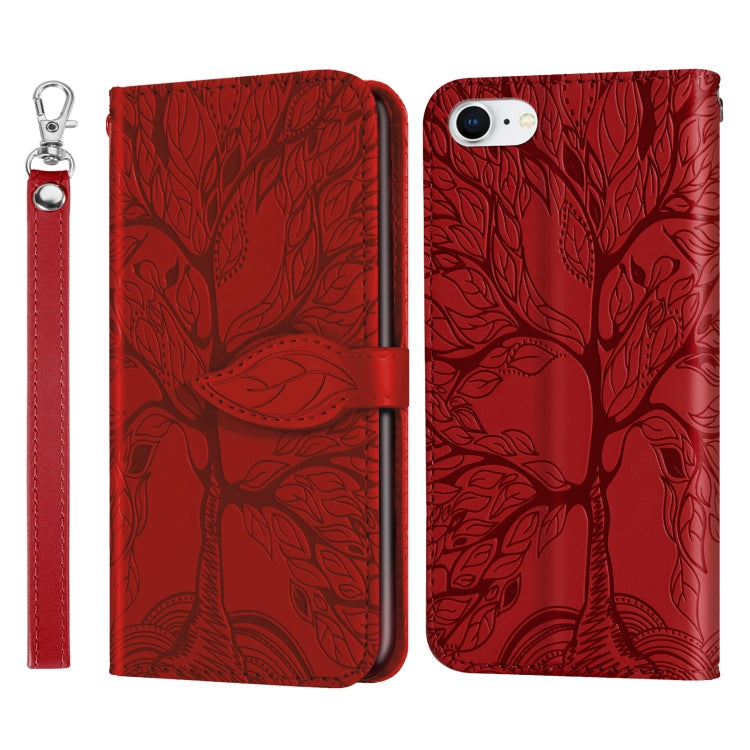 Life of Tree Embossing Pattern Horizontal Flip Leather Case with Holder & Card Slot & Wallet & Photo Frame & Lanyard, For iPhone 6 & 6s, For iPhone 6 Plus & 6s Plus, For iPhone 8 & 7, For iPhone 8 Plus & 7 Plus