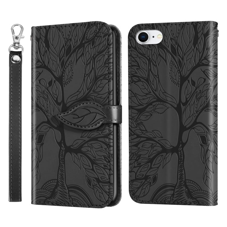 Life of Tree Embossing Pattern Horizontal Flip Leather Case with Holder & Card Slot & Wallet & Photo Frame & Lanyard, For iPhone 6 & 6s, For iPhone 6 Plus & 6s Plus, For iPhone 8 & 7, For iPhone 8 Plus & 7 Plus