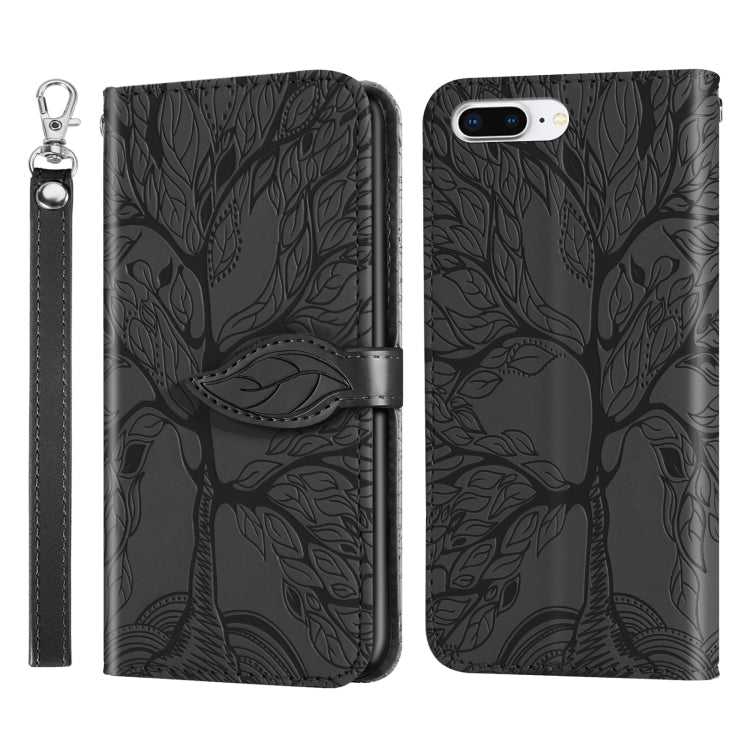 Life of Tree Embossing Pattern Horizontal Flip Leather Case with Holder & Card Slot & Wallet & Photo Frame & Lanyard, For iPhone 6 & 6s, For iPhone 6 Plus & 6s Plus, For iPhone 8 & 7, For iPhone 8 Plus & 7 Plus