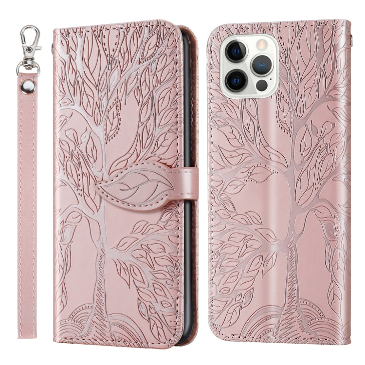 Life of Tree Embossing Pattern Horizontal Flip Leather Case with Holder & Card Slot & Wallet & Photo Frame & Lanyard, For iPhone 12 / 12 Pro, For iPhone 12 Pro Max, For iPhone X / XS, For iPhone XR