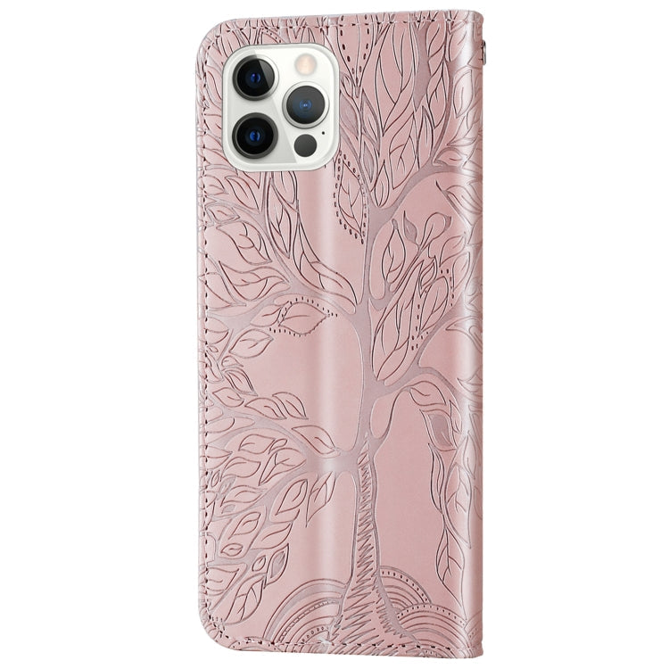 Life of Tree Embossing Pattern Horizontal Flip Leather Case with Holder & Card Slot & Wallet & Photo Frame & Lanyard, For iPhone 12 / 12 Pro, For iPhone 12 Pro Max, For iPhone X / XS, For iPhone XR