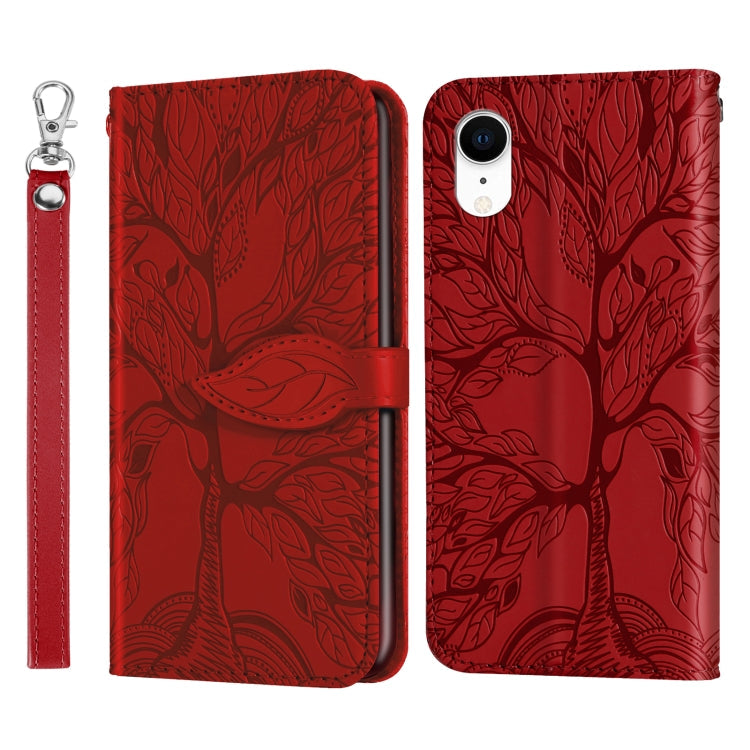 Life of Tree Embossing Pattern Horizontal Flip Leather Case with Holder & Card Slot & Wallet & Photo Frame & Lanyard, For iPhone 12 / 12 Pro, For iPhone 12 Pro Max, For iPhone X / XS, For iPhone XR