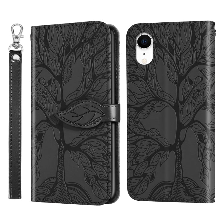 Life of Tree Embossing Pattern Horizontal Flip Leather Case with Holder & Card Slot & Wallet & Photo Frame & Lanyard, For iPhone 12 / 12 Pro, For iPhone 12 Pro Max, For iPhone X / XS, For iPhone XR