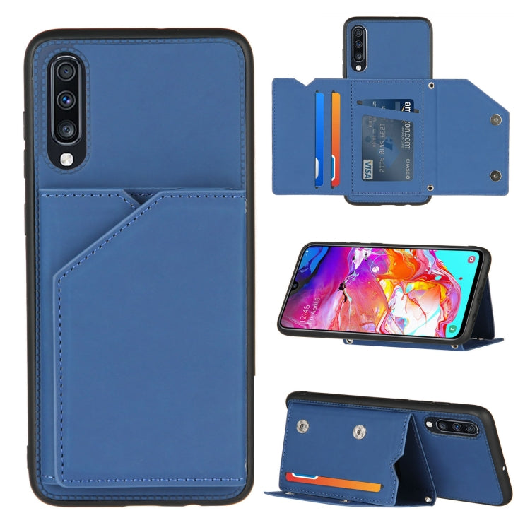 Skin Feel PU + TPU + PC Back Cover Shockproof Case with Card Slots & Holder & Photo Frame, For OPPO Realme 7, For Samsung Galaxy A50 & A30s & A50s, For OPPO Realme C11, For Samsung Galaxy A70 & A70s, For OPPO Realme C15