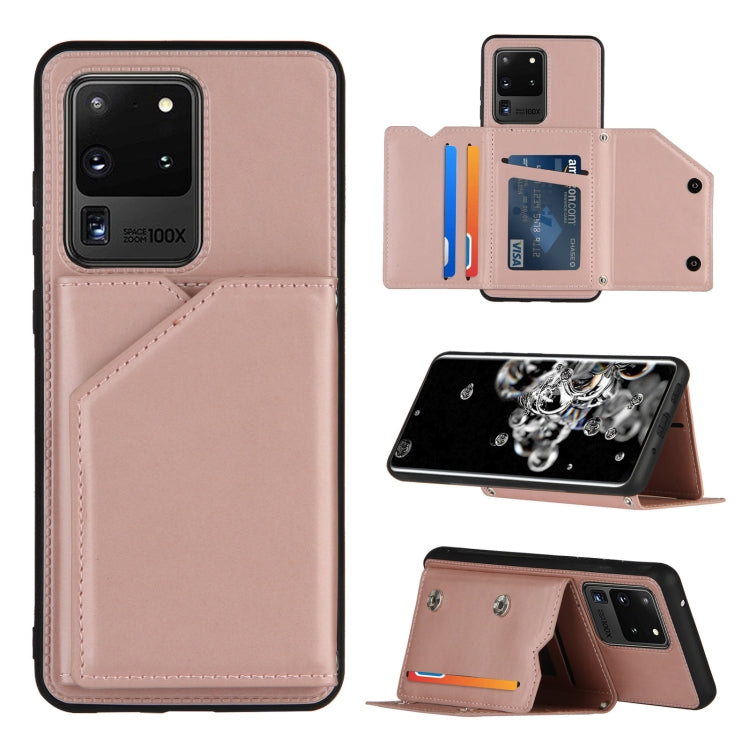Skin Feel PU + TPU + PC Back Cover Shockproof Case with Card Slots & Holder & Photo Frame, For Samsung Galaxy M60s & A81, For Huawei P40 Lite & Nova 6 SE, For Samsung Galaxy S20 FE, For Samsung Galaxy S20 Ultra